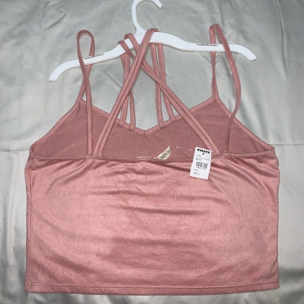 Multi front cross crop top